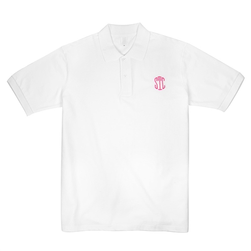 定制白色成人大號刺繡 Polo 衫