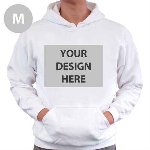 定制個性化白色套頭連帽外套 (Hoodie) M碼