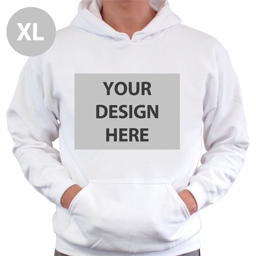 定制個性化白色套頭連帽外套 (Hoodie)XL碼