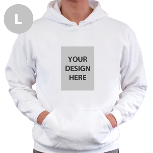 定制照片套白色頭連帽外套 (Hoodie)L碼