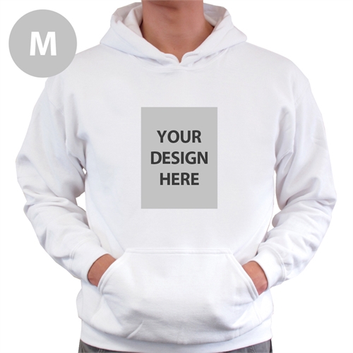 定制照片套白色頭連帽外套 (Hoodie) M碼