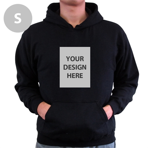 定制照片黑色套頭連帽外套 (Hoodie) S碼